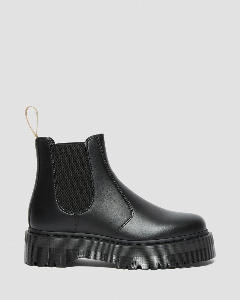 Dr Martens Vegan 2976 Felix Platform Enkellaars Heren Zwart | NL 346TCE